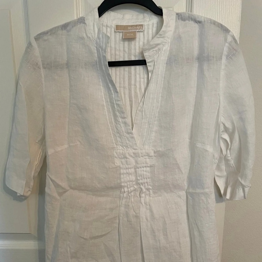 Michael Kors white linen blouse